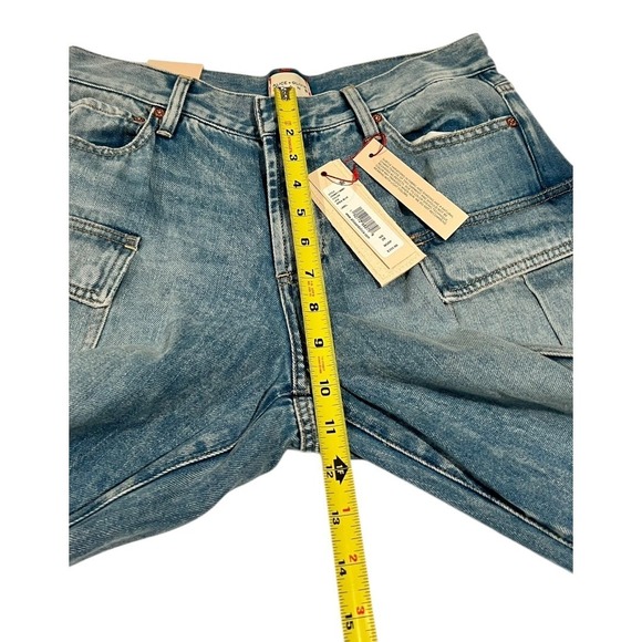 NWT Alice + Olivia Wide Leg Cargo Jeans Light Wash Women's 29 - Picture 11 of 16